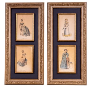 Framed 19C Fashion Prints
