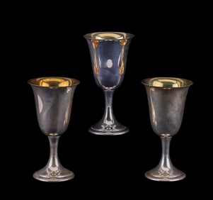 Sterling Silver Goblets (3 Pc.)