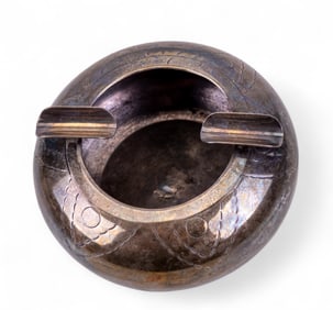 Mexican Patterned Sterling Silver Ashtray