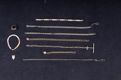Vintage Watch Fobs and Chains + Sterling