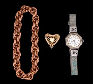 Victorian Era Ladies' Watch + Copper Bracelet