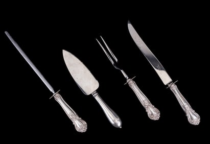 Web Sterling Silver Handled Carving Set + Server