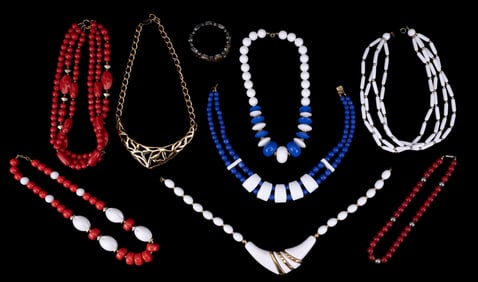 Trifari, Monet and Other Vintage Bead Necklaces