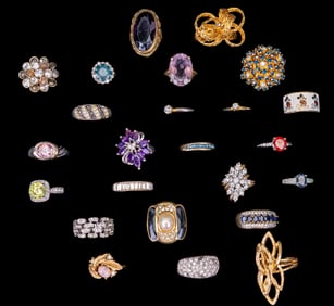 Fashion Rings w/ Semi Precious Stones