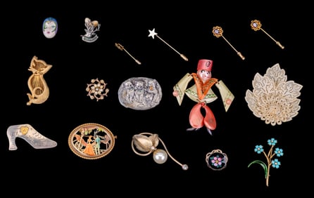 Vintage and Mid Century Brooches