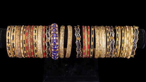 Gold Tone Bangles (33)