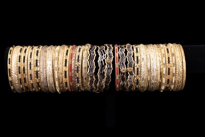Gold Tone Bangles (33)