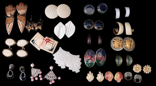 Vintage Enamel Earrings
