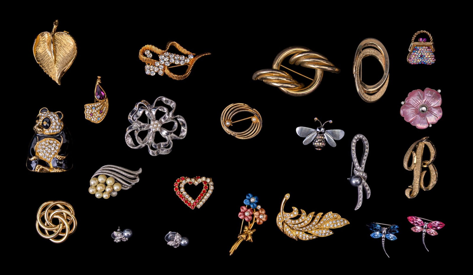Designer Rhinestone Crystal Brooches (1 of 9)
