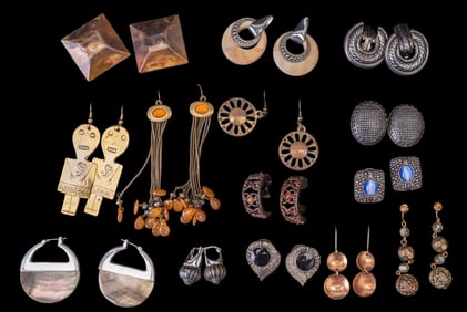 Rustic Costume Earrings