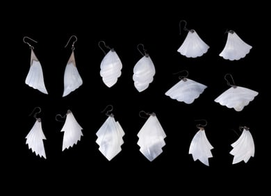 Mother of Pearl and Sterling Earrings