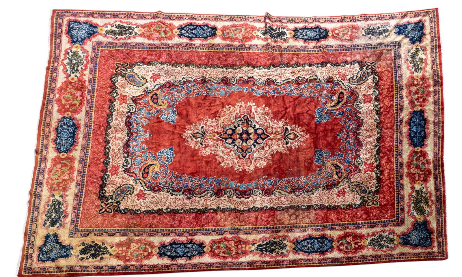 Antique Hand-Made Mahal Rug, Room Size (1 of 12)
