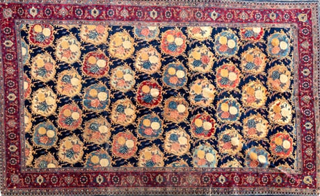 Gol Farang Tabriz Antique Carpet