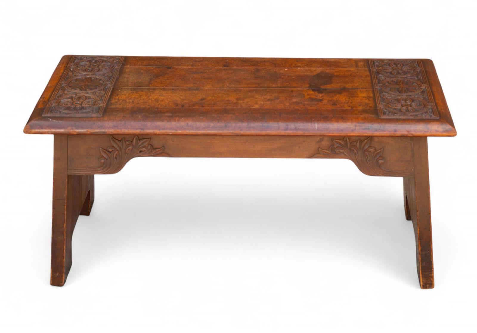 Heavily Carved English Bench (1 of 8)