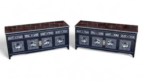 MOP Inlaid Accent Tables (2)
