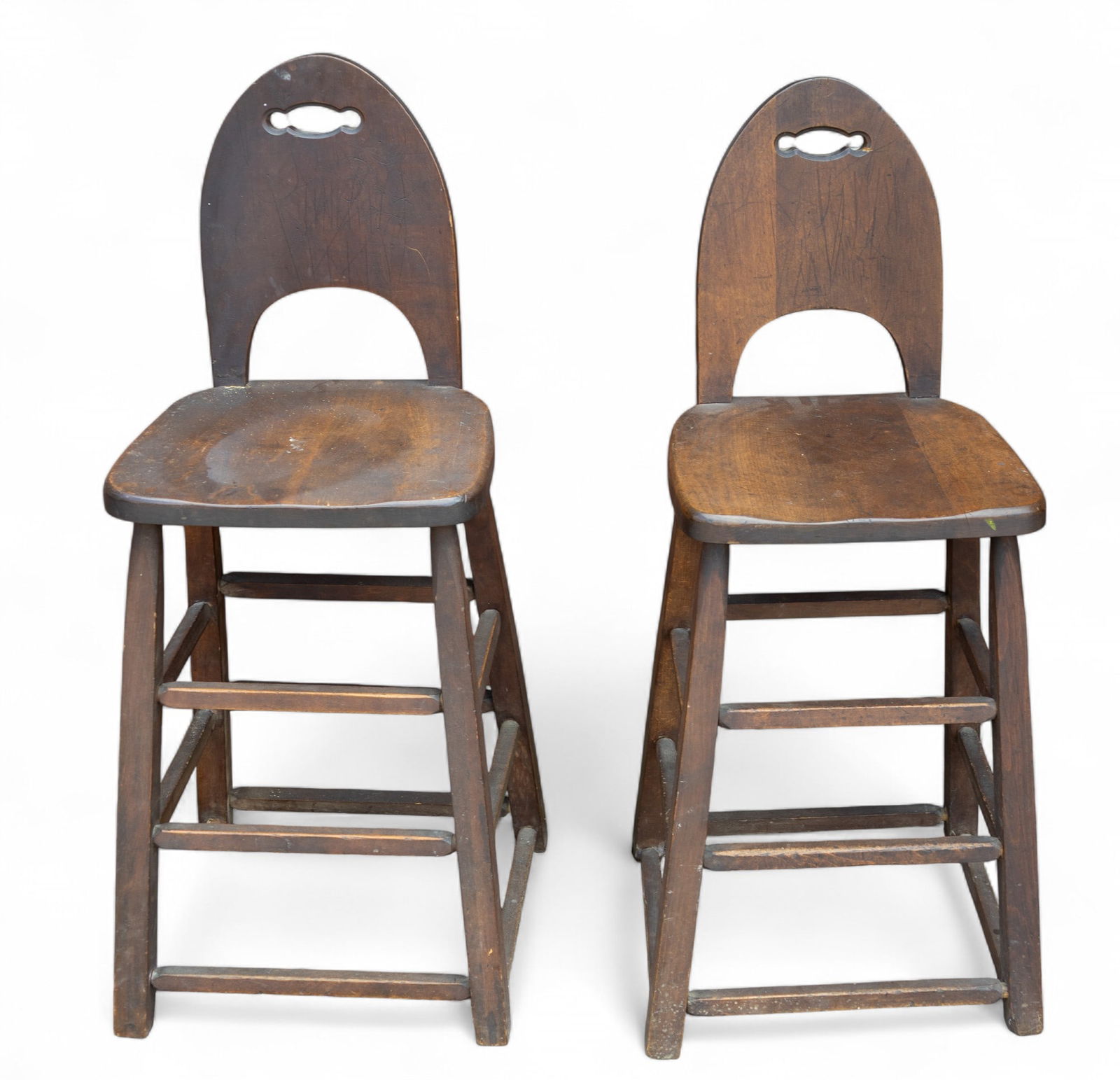 Pair of Arts & Crafts Period Stools attr. Limbert (1 of 4)