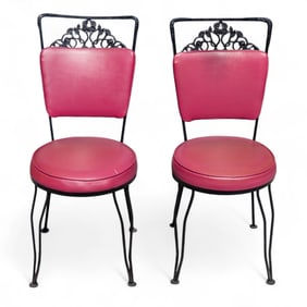 Pair of Wrought Iron Patio/Kitchen Chairs