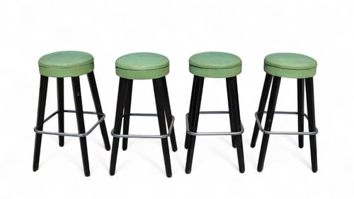 Vintage Thonet Wood & Metal Bar Stools