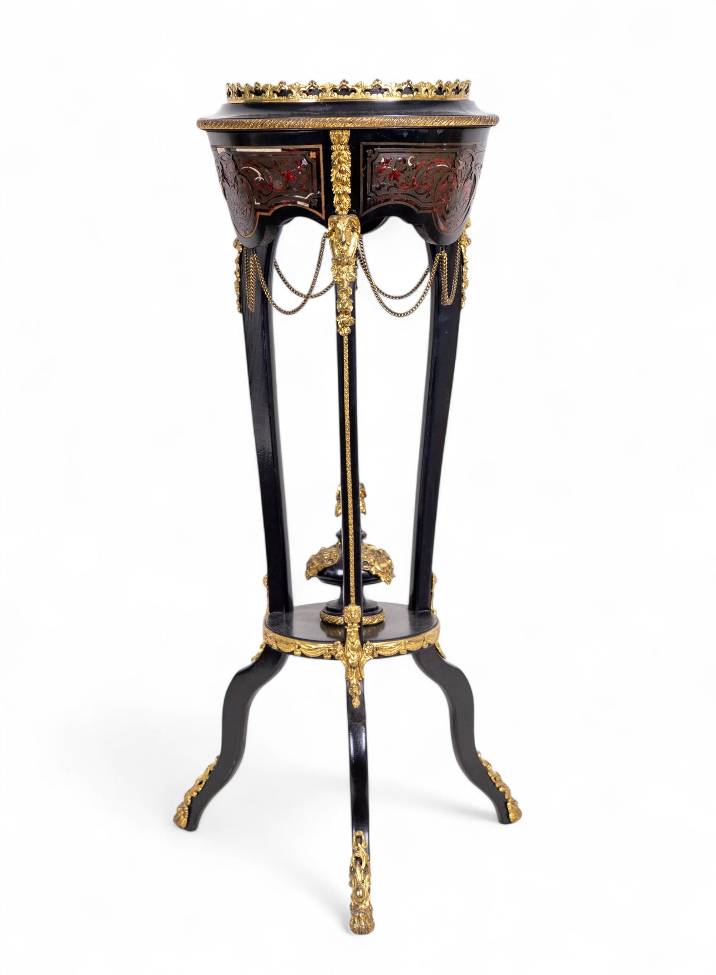 French Pedestal Stand w/ Ram Head Mounts (1 of 15)