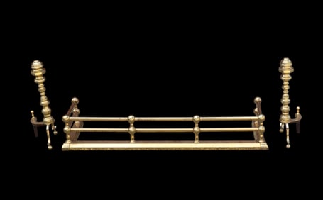 20C Brass Andirons + Fender