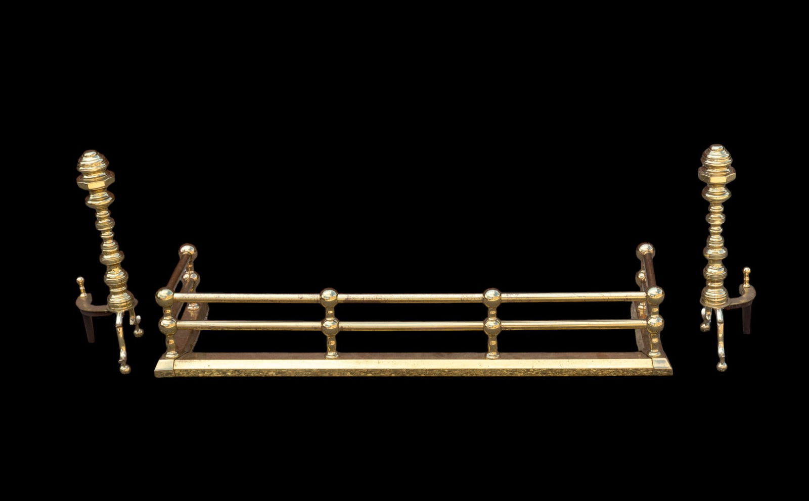 20C Brass Andirons + Fender (1 of 5)