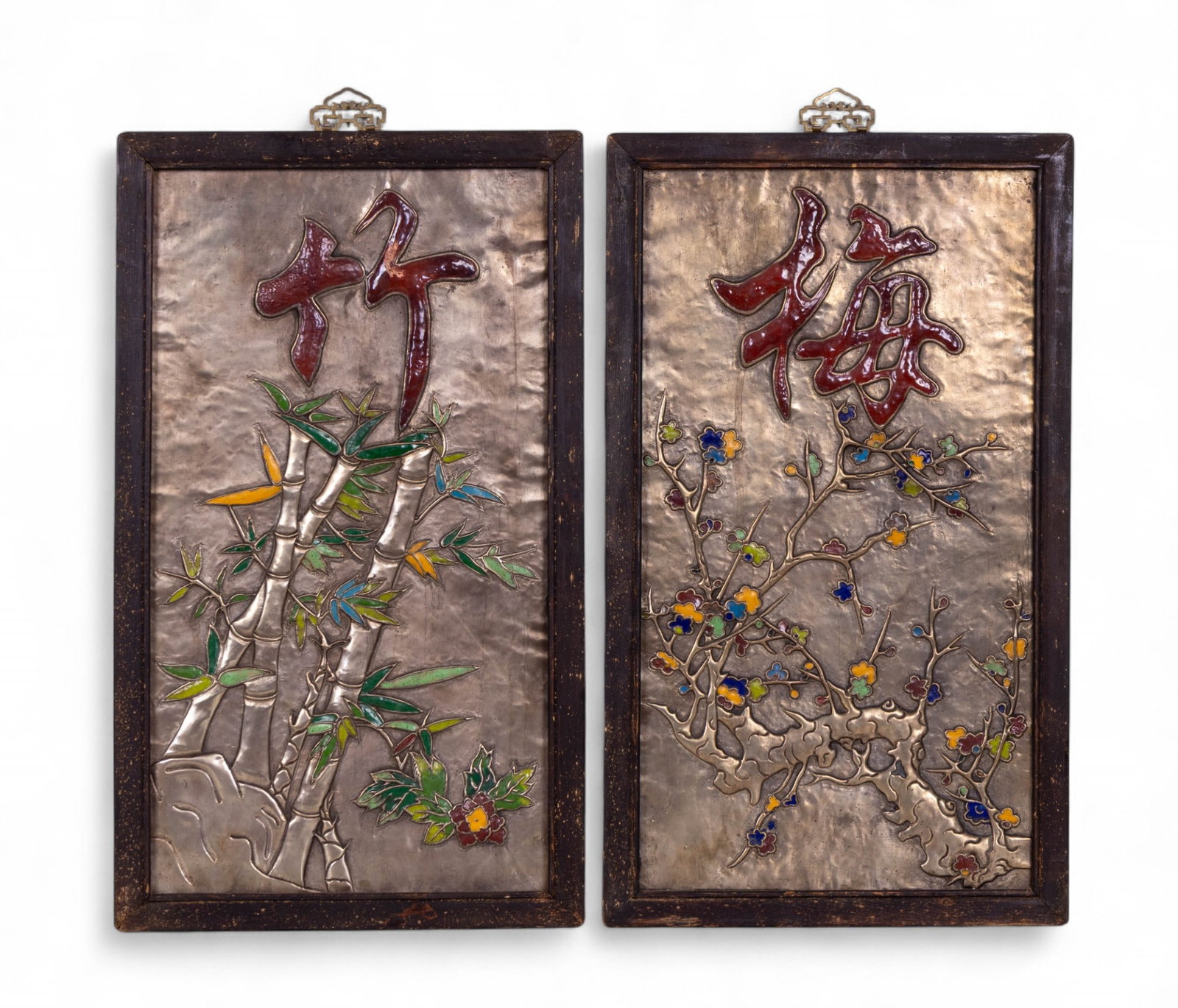 Chinese Metal and Enamel Relief Framed Art (2) (1 of 15)
