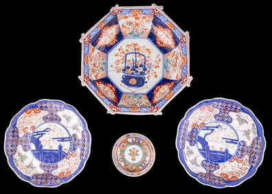 Japanese Imari Porcelain Pieces (4pc)