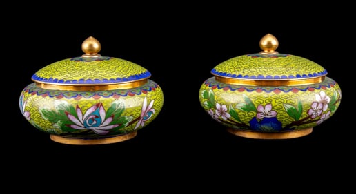 Cloisonne Lidded Jars