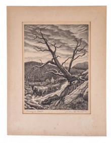 Jackson Lee Nesbitt (Am 1913-2008) Etching, Signed