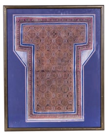 Antique Japanese Framed Robe Panel Textile