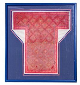 Antique Japanese Framed Robe Panel Textile