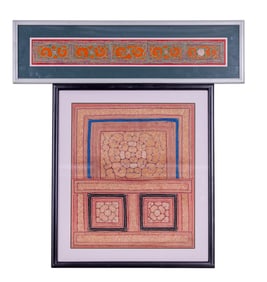 Framed Asian Embroideries / Robe Textiles