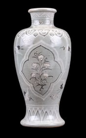 19C Korean Celadon Vase Meiping Form