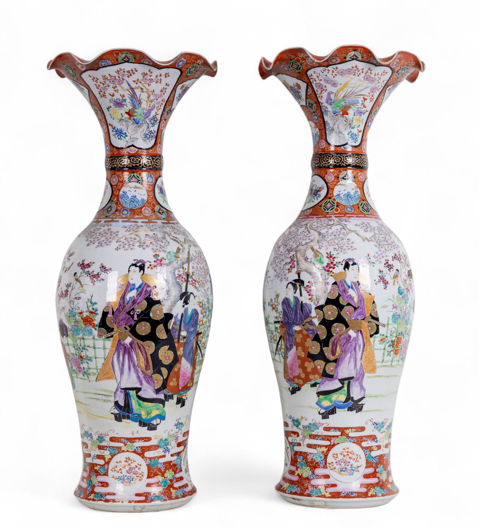 Monumental Japanese Palace Vase (Pair) (1 of 17)