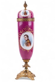 Sevres-style Napoleon Urn, Signed Berger, Bronze