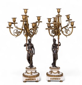 French Neoclassical Figural Candelabras
