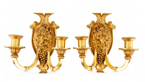 Gilt Bronze Wall Sconce (Pair)