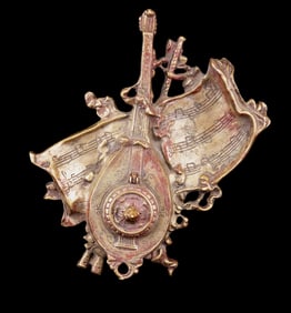 Mandolin-Form Brass Inkwell