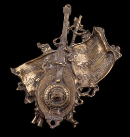 Mandolin-Form Brass Inkwell