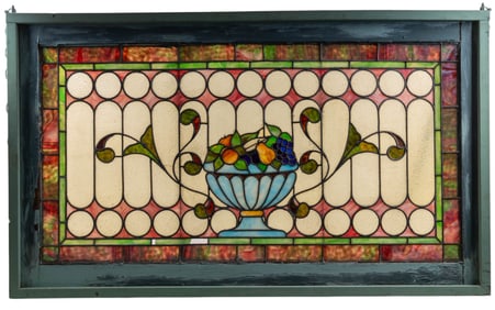 19th C Leaded Stained Glass Window