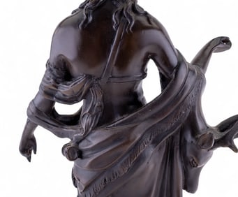 Bronze Figure of Artemis on Marble
