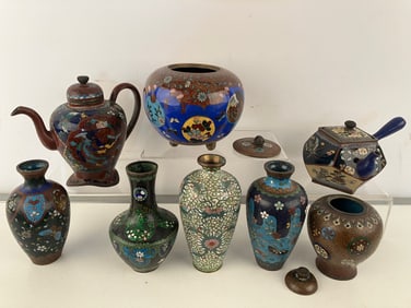Antique Chinese Cloisonne Enamelware Unusual Forms