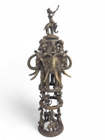 Tikatu Bronze Ceremonial Trophy, Elephants