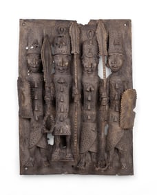 Early Benin Bronze Plaque