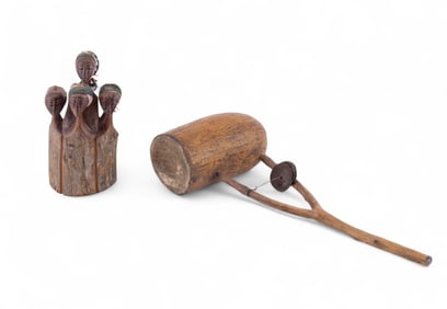 Makonde Tribe Carved Wooden Family Sculpture +