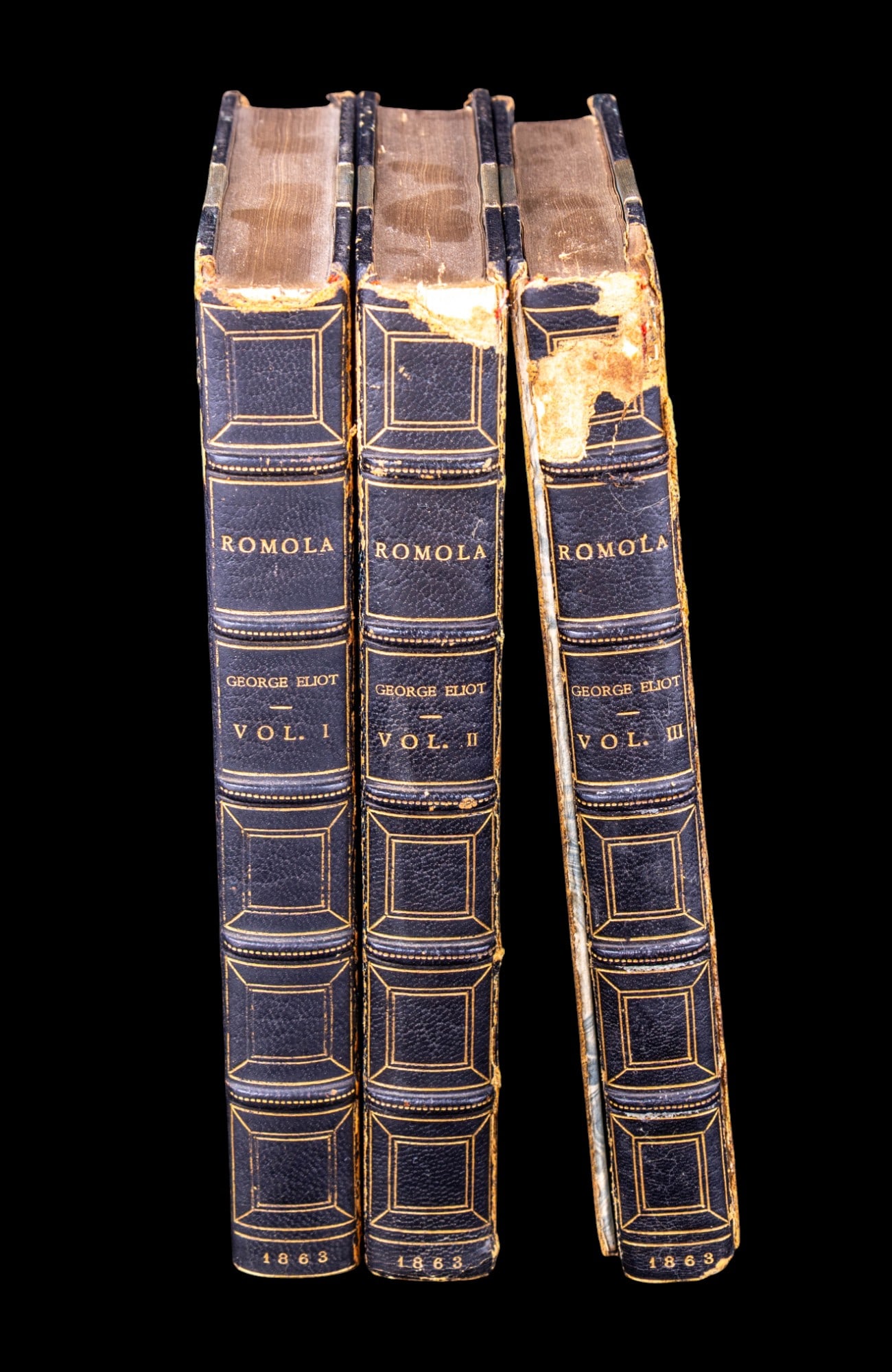 George Eliot, Romola, 1st Edition, 3 Volumes, 1863 (1 of 19)