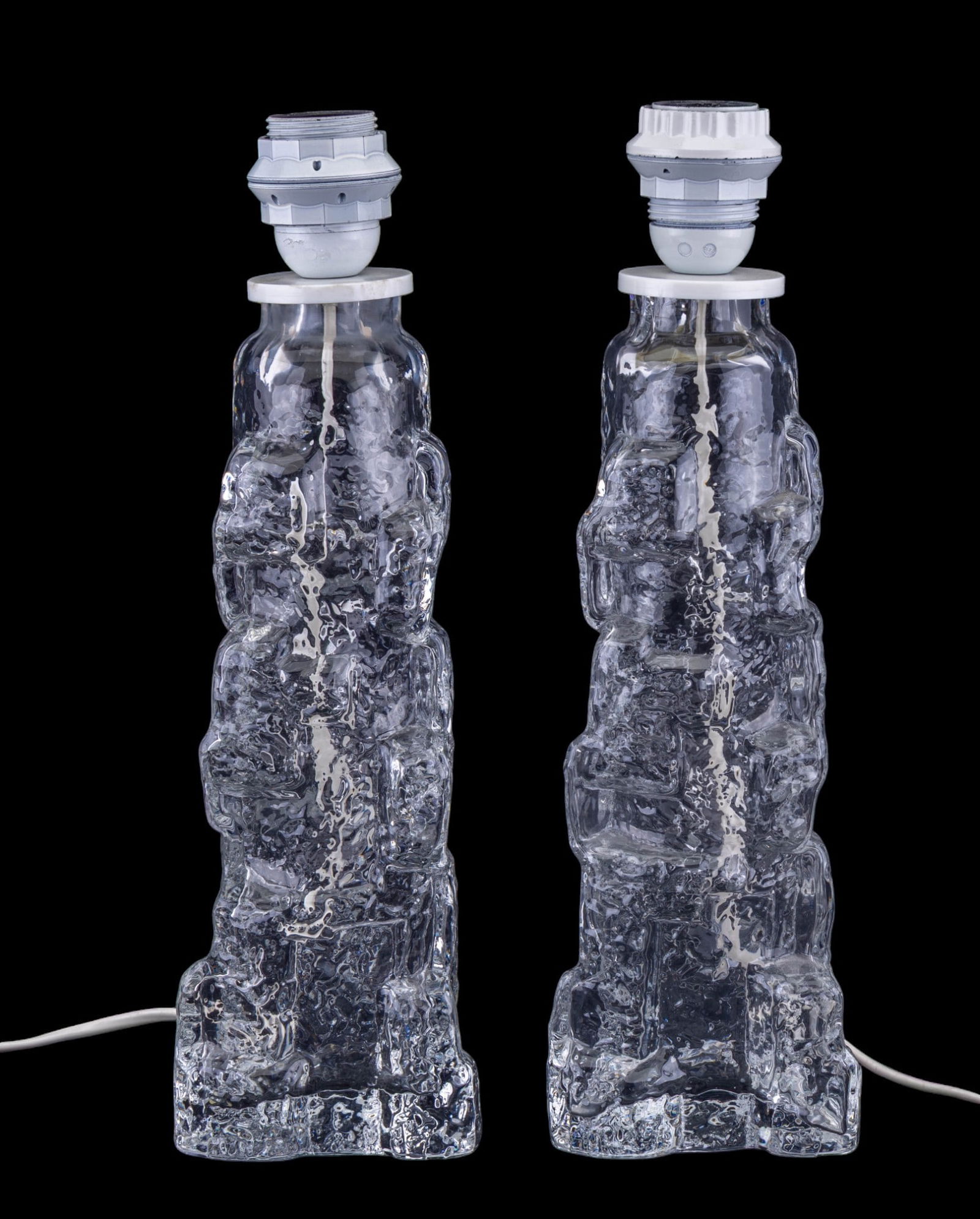 Reijmyre Swedish Ice Glass Table Lamps (1 of 8)