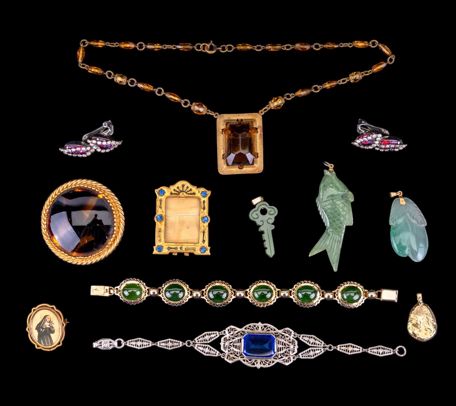 Art Deco Jewelry, Jade Pendants, and More (1 of 11)