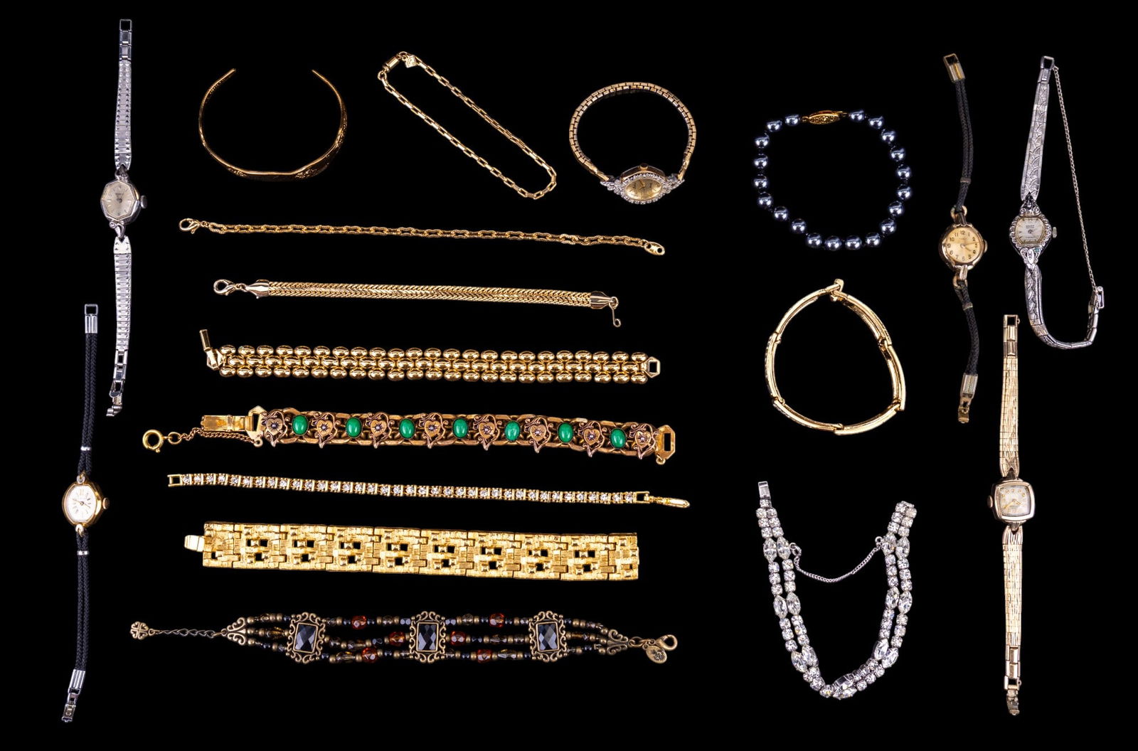 Vintage Ladies Wrist Watches and Bracelets (1 of 8)