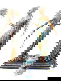 Erte' Art Deco Cold-Painted Bronze "Two Vamps"